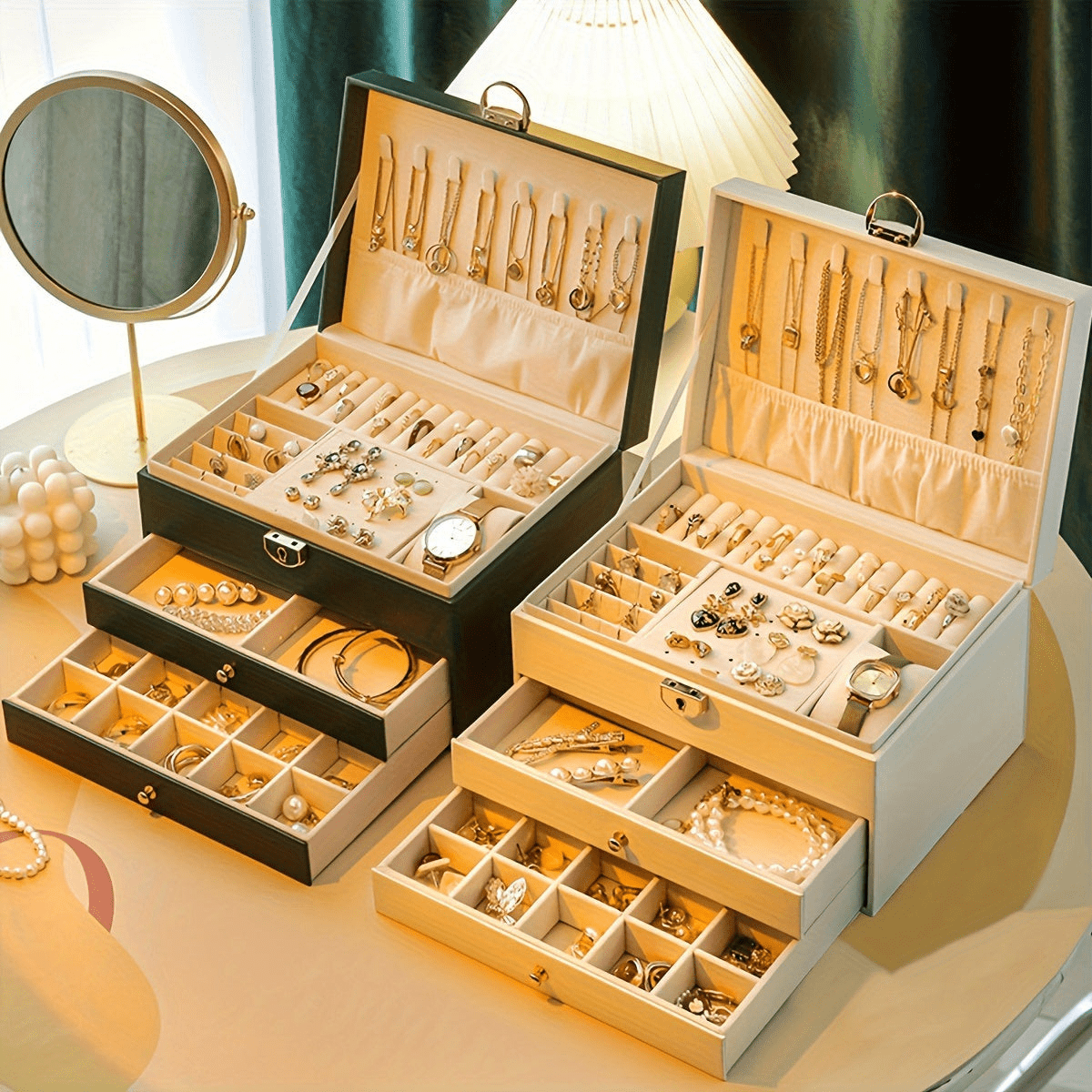Boîte Organisateur de Bijoux - Boîte de Rangement Luxe pour Colliers