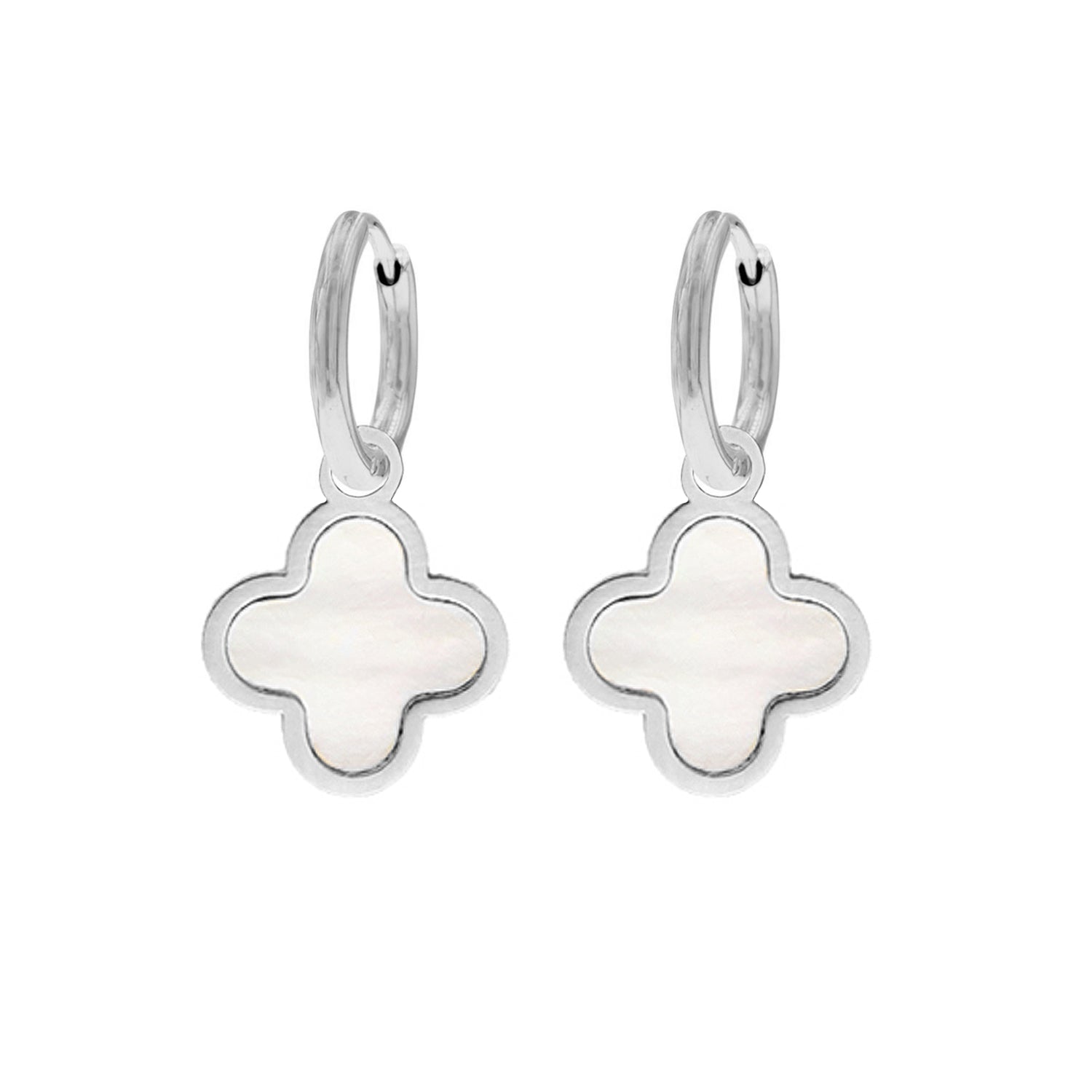 Boucles d'oreilles pendantes en forme de trèfle Deluxe