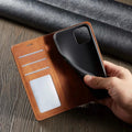 Housse de téléphone avec fermeture magnétique en cuir