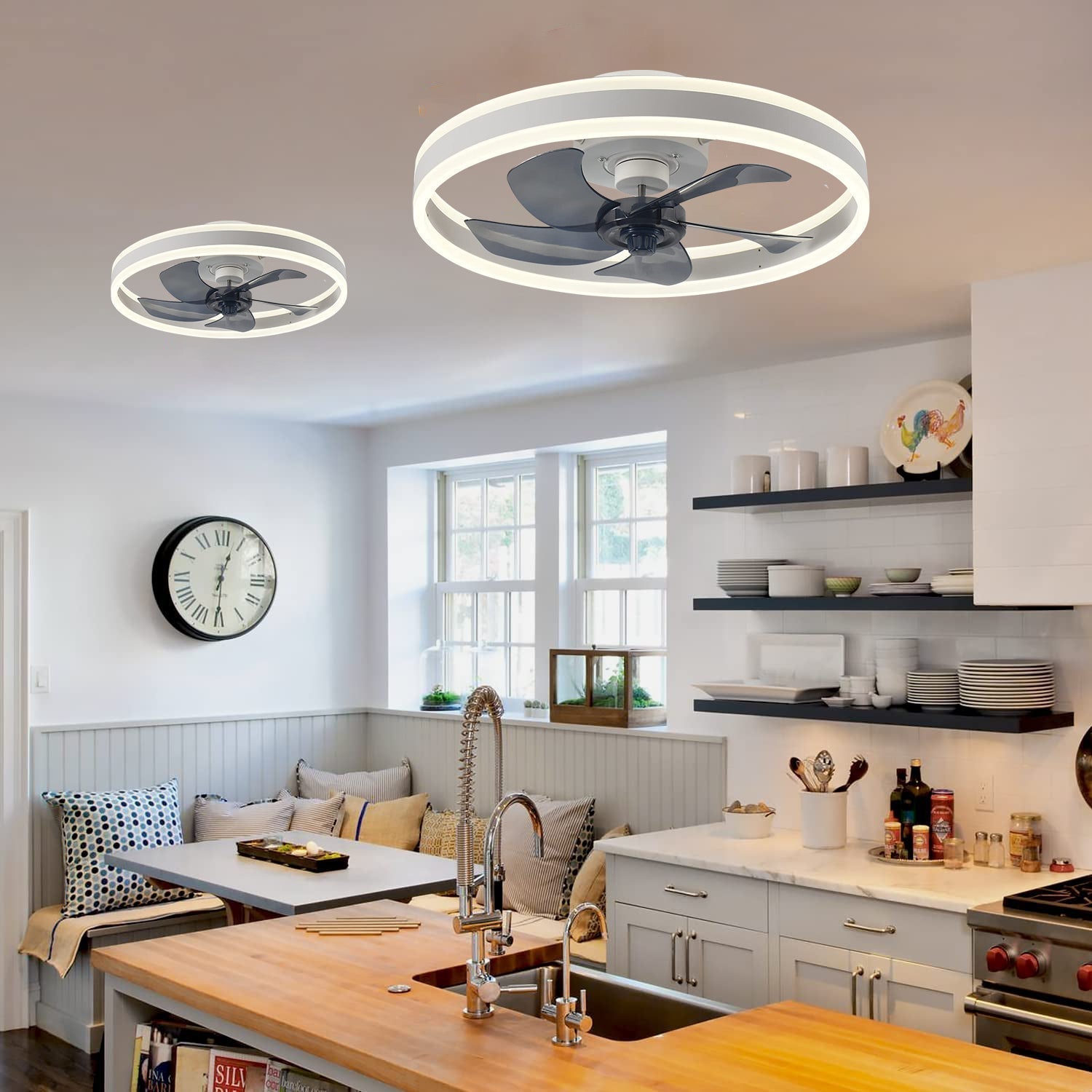 Ventilateur de Plafond Intelligent Oberlicht – Lumière LED & Télécommande pour un Confort Moderne