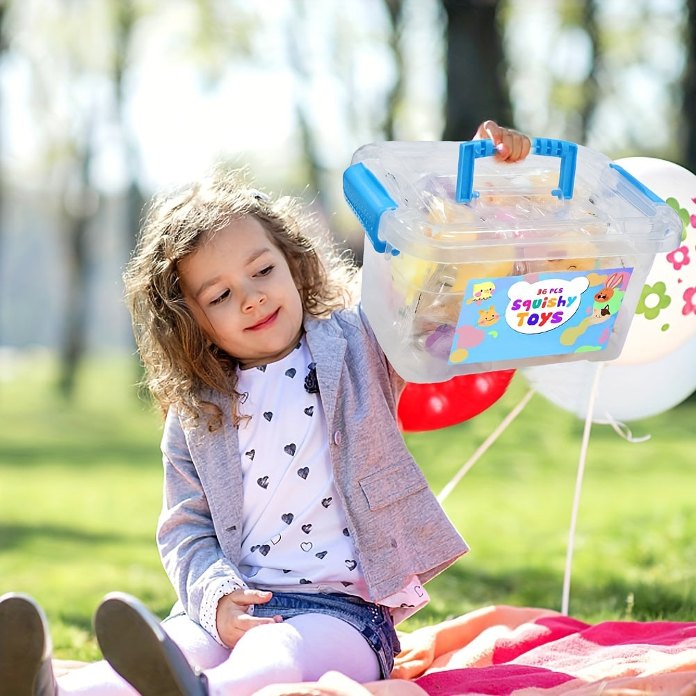 36 Jouets Animaux Squishy Mignons - KawaiiKnijpjes