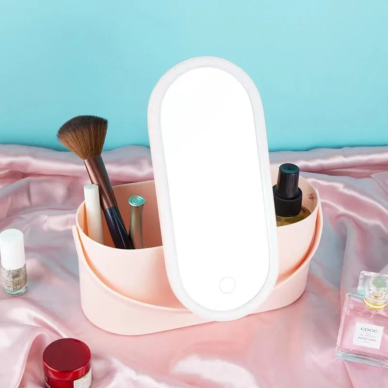 Trousse de maquillage avec miroir LED - Lumivault