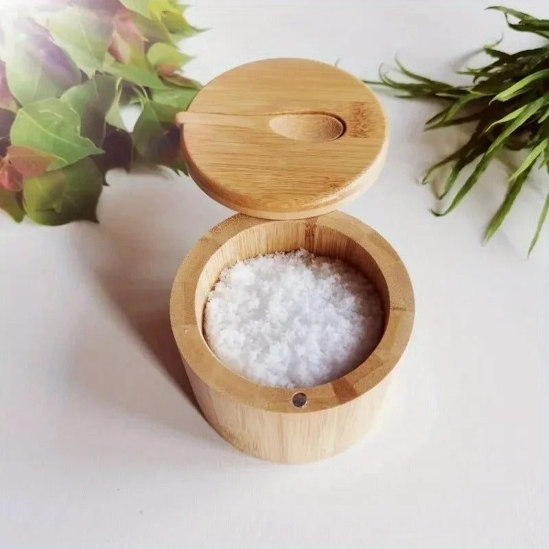 Boîte à épices en bambou avec couvercle et cuillère - Nomi
