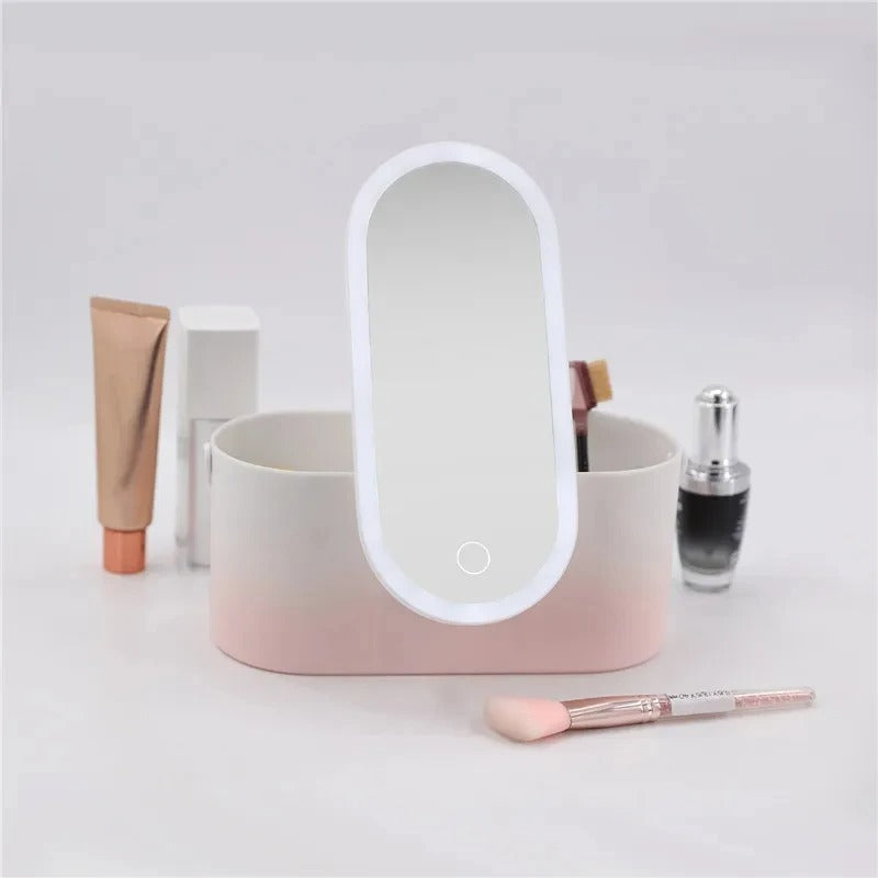 Trousse de maquillage avec miroir LED - Lumivault