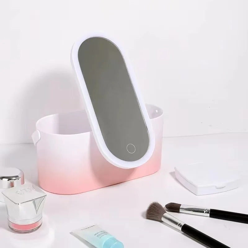 Trousse de maquillage avec miroir LED - Lumivault