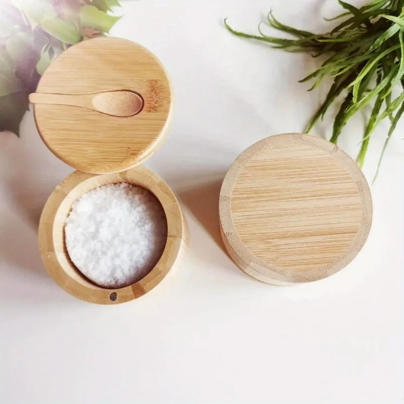 Boîte à épices en bambou avec couvercle et cuillère - Nomi