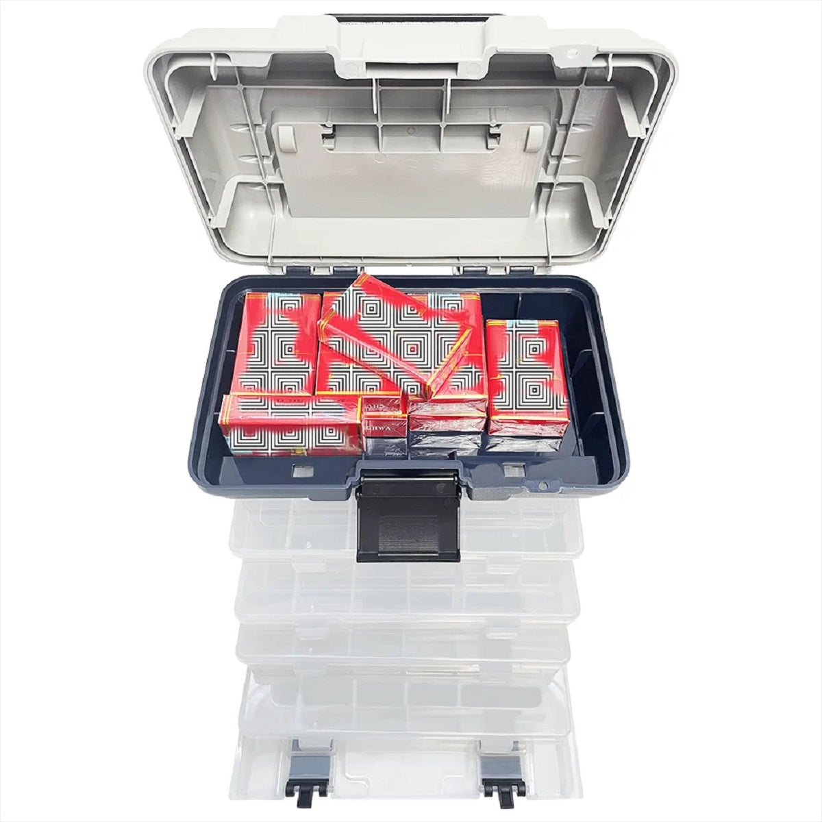 Boîte à pêche portable à 5 niveaux – Rangement multifonctionnel pour appâts et outils