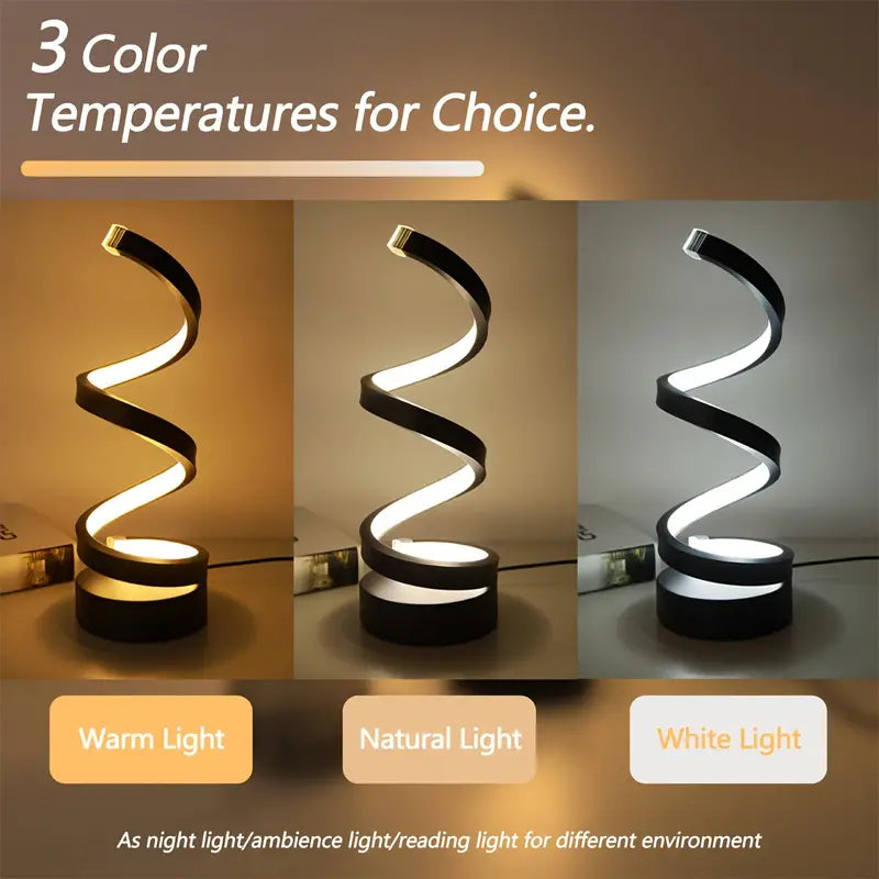 TwistLight - Lampe de Table LED Moderne Design Spirale
