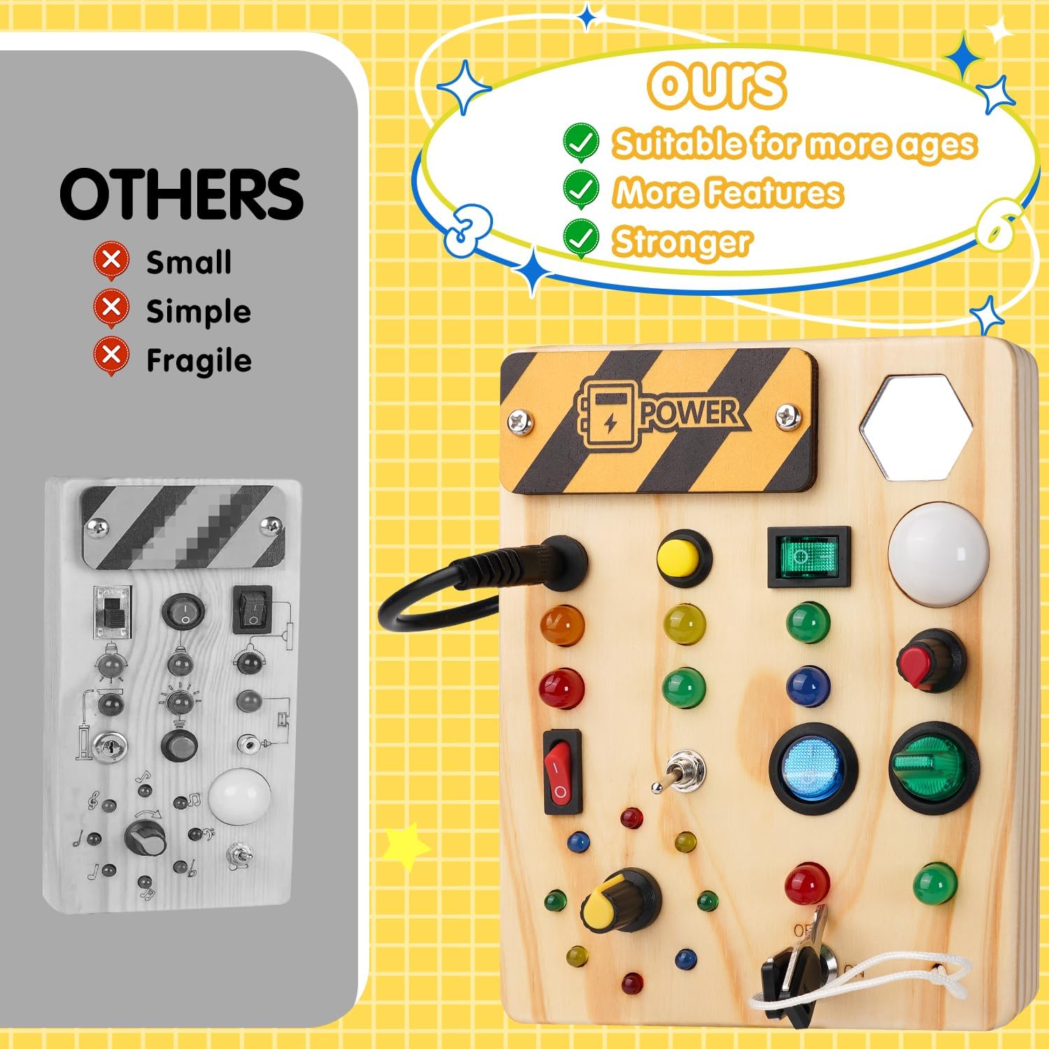 Tableau d'Activités Montessori pour Tout-Petits - Lumières Créatives