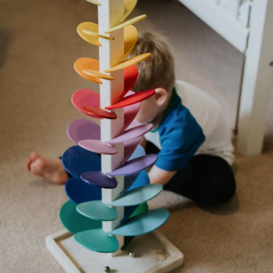Arbre à Billes Arc-en-Ciel - Jouet Montessori avec Musique