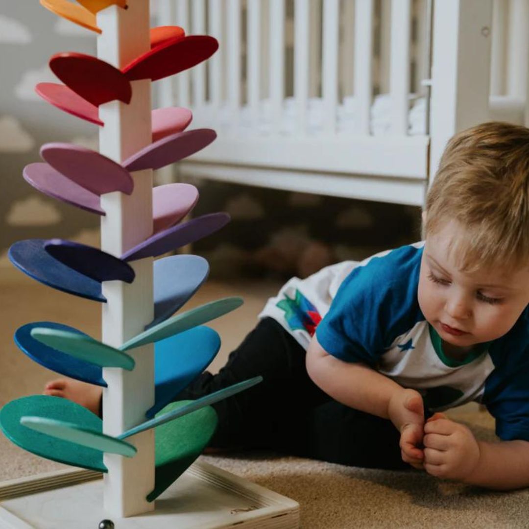 Arbre à Billes Arc-en-Ciel - Jouet Montessori avec Musique