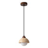 Suspension en Marbre Naturel – Design Élégant en Noyer et Pierre pour un Look Intemporel