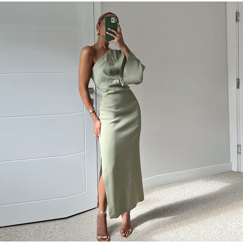 Sarah | Robe Maxi À Une Épaule