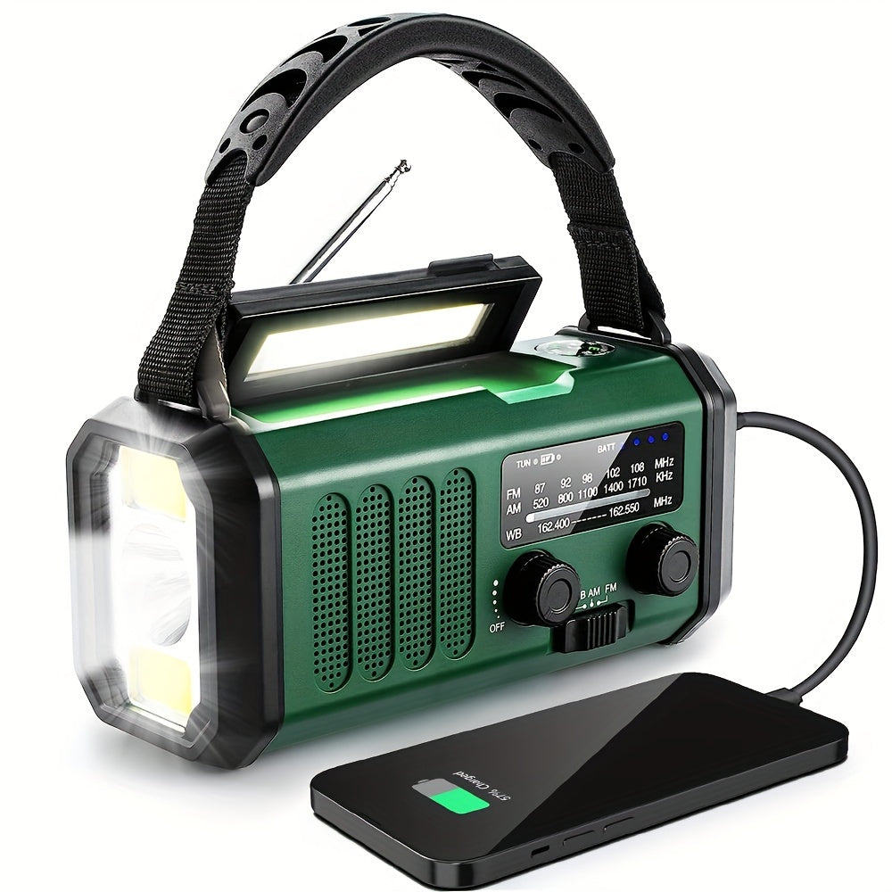 10000mAh Noodradio | Énergie Solaire & Dynamo Manuelle | AM/FM | Alarme SOS