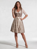 Dirndl Aline avec blouse en dentelle et tablier – Femme, Beige