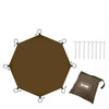 Tapis de Camping Imperméable Surdimensionné – Tarp Hexagonal/Octogonal de 4,1x4,1m pour Plage, Voyage, Pique-nique et Ombre Extérieure