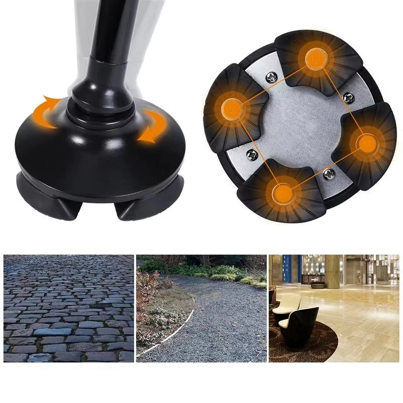 Bâton de Marche Pliable avec Éclairage LED - Sûr & Compact