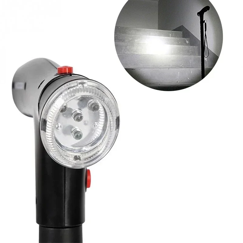 Bâton de Marche Pliable avec Éclairage LED - Sûr & Compact