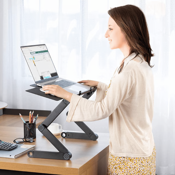 Support d'ordinateur portable ergonomique et réglable – Léger et multifonctionnel