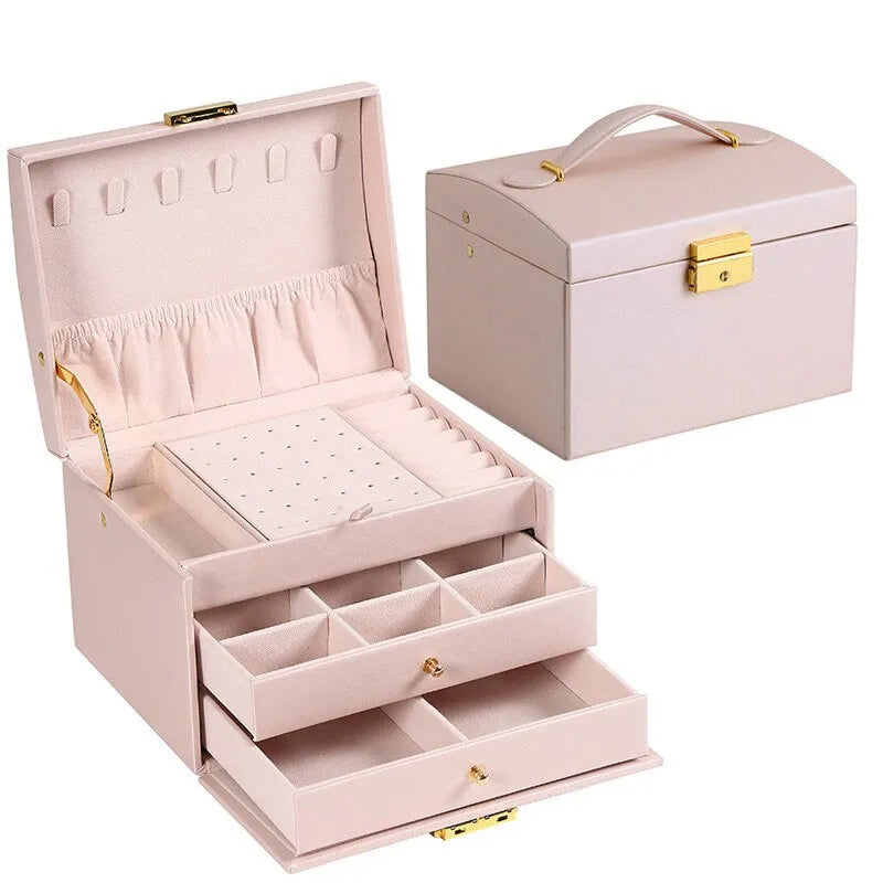 Boîte à bijoux à trois niveaux