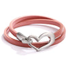 Bracelet en cuir simple en forme de cœur
