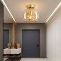 Plafonnier LED en verre au design moderne