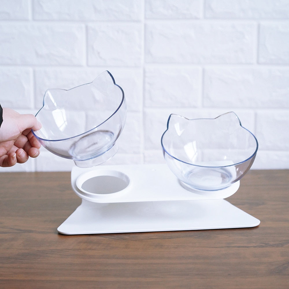 Comfort Paws nourrisseur | Bac à litière surélevé et élégant Il offre un design surélevé et épuré pour les repas quotidiens de votre chat.