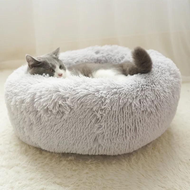 PurrElegance Luxe Donut Lit pour Chats et Chiens | Un endroit doux et élégant pour le repos de vos animaux