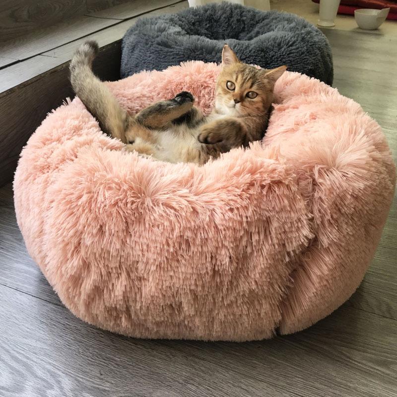PurrElegance Luxe Donut Lit pour Chats et Chiens | Un endroit doux et élégant pour le repos de vos animaux
