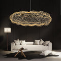 Lampe Nuage Celestra en Fer Finition Art Déco avec Points LED Étoilés