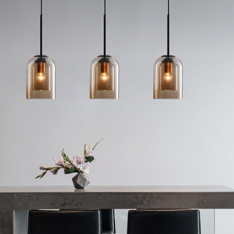 Suspension en verre double élégante - AuraGlas