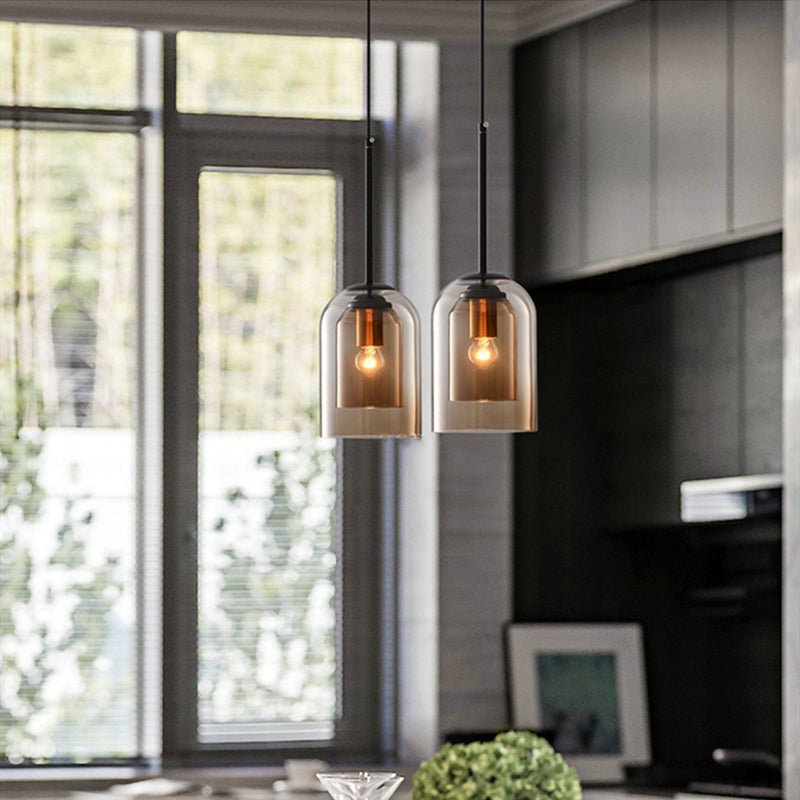 Suspension en verre double élégante - AuraGlas