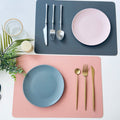 Napperons Rectangulaires Modernes en Cuir PU Imperméable