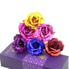GoudenBloem Luxe Rose Dorée 24k | Coffret cadeau exclusif avec certificat pour un cadeau inoubliable