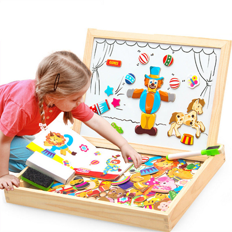 TimberLux Artisan Puzzle Magnétique | Exquise puzzle en bois qui améliore les compétences cognitives et favorise le jeu créatif