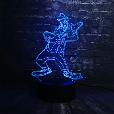 Veilleuse ToonLuxe 3D | Lampe de chambre à LED Mickey & Minnie avec télécommande