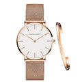 Hannah Martin – Montre en acier inoxydable pour femmes avec bracelet – Coffret cadeau pour la fête des mères
