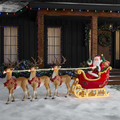 Traîneau du Père Noël avec Rênes Décoration de Fête Noël 2025