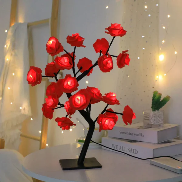 LuxeFlora Élégante Lampe Rose | Lampe raffinée pour une ambiance chaleureuse