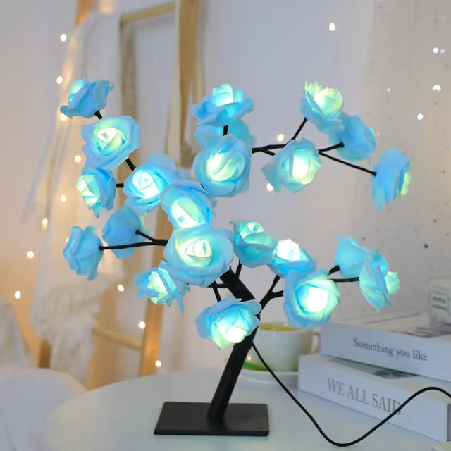 LuxeFlora Élégante Lampe Rose | Lampe raffinée pour une ambiance chaleureuse
