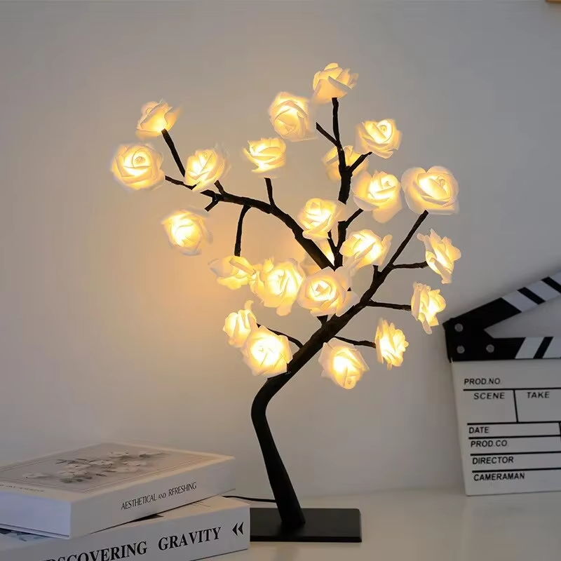 LuxeFlora Élégante Lampe Rose | Lampe raffinée pour une ambiance chaleureuse