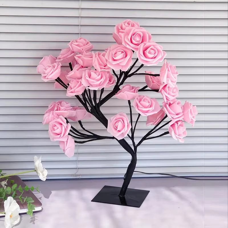 LuxeFlora Élégante Lampe Rose | Lampe raffinée pour une ambiance chaleureuse
