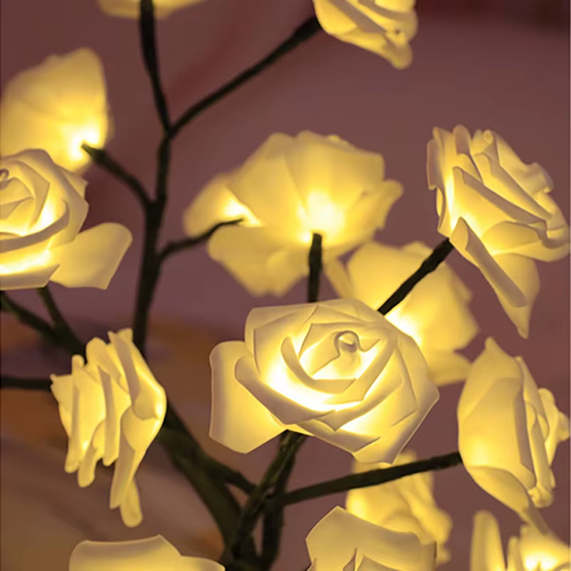 LuxeFlora Élégante Lampe Rose | Lampe raffinée pour une ambiance chaleureuse