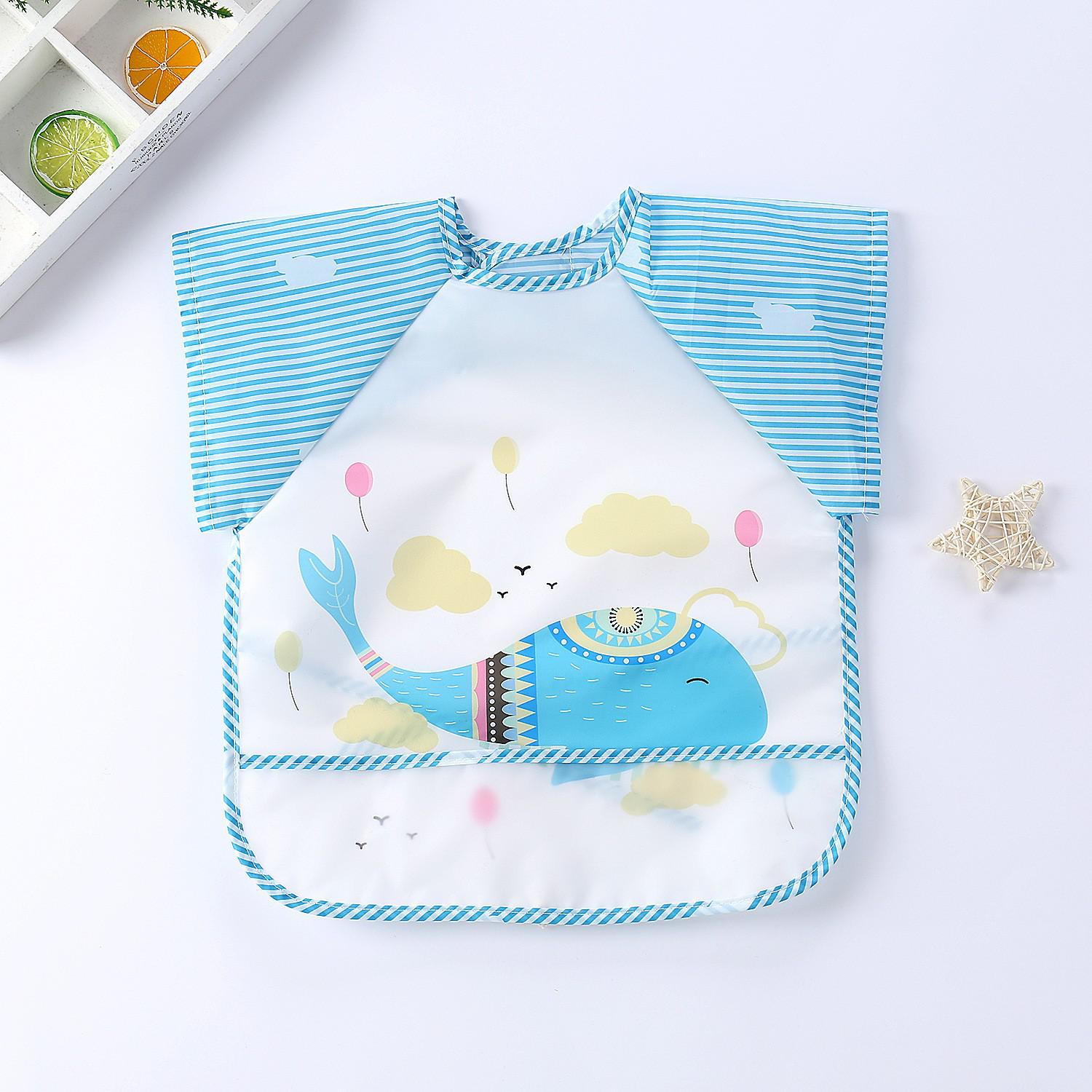 Bavoir imperméable pour bébé avec manches