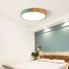 Applique de Plafond Circulaire en Bois Nordique pour Décoration Intérieure de Style Macaron & Éclairage Ambiant