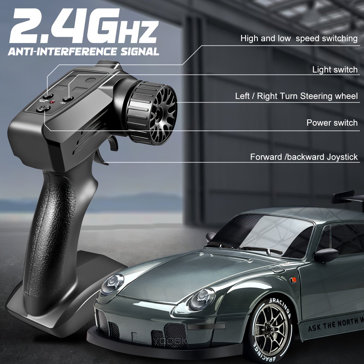 Ultimate Drift Racer 1:24 - Voiture RC avec Roues Éclairées
