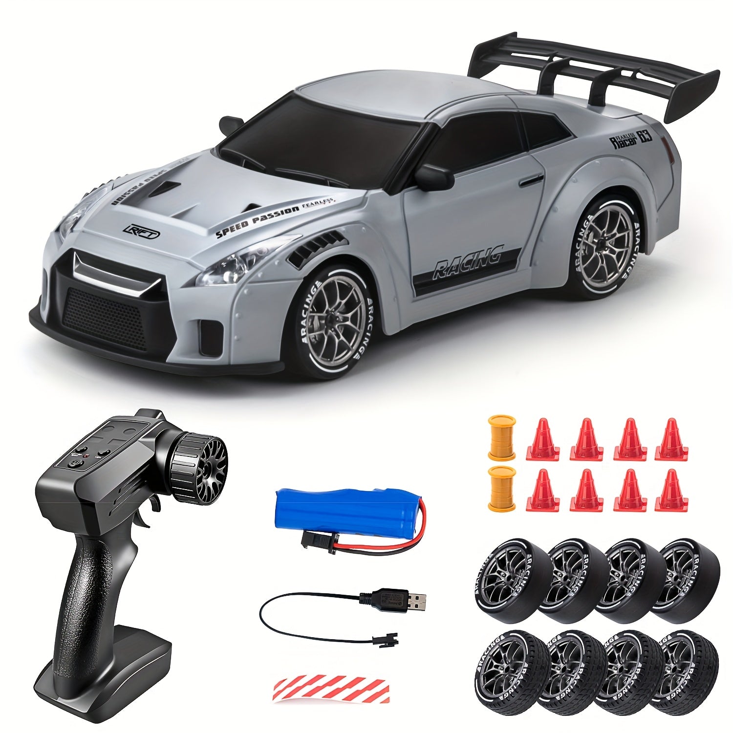 Ultimate Drift Racer 1:24 - Voiture RC avec Roues Éclairées