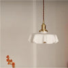 Suspension en Verre Retro en Forme de Fleurs - Lampe Suspendue Crème pour Décor de Salon et de Salle à Manger