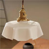 Suspension en Verre Retro en Forme de Fleurs - Lampe Suspendue Crème pour Décor de Salon et de Salle à Manger