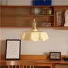 Suspension en Verre Retro en Forme de Fleurs - Lampe Suspendue Crème pour Décor de Salon et de Salle à Manger